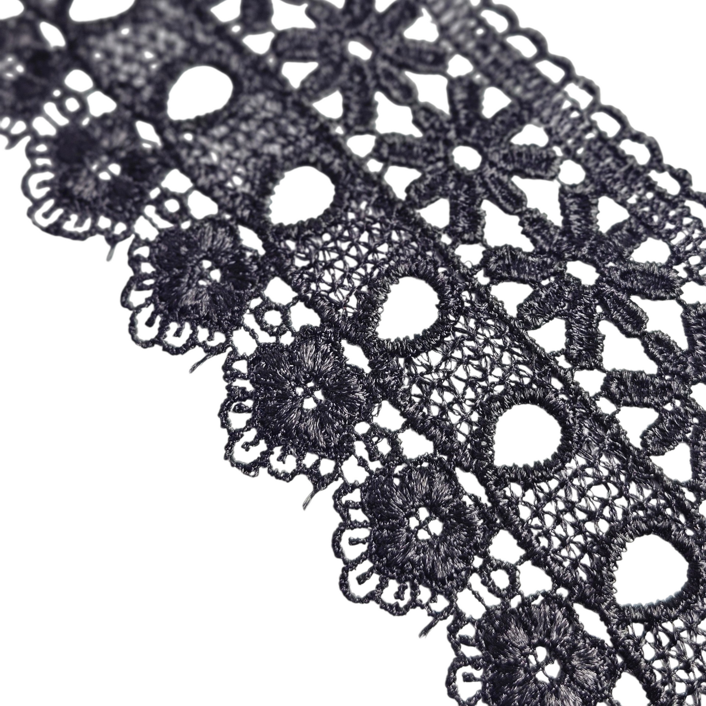 Мереживо чорне квіткове